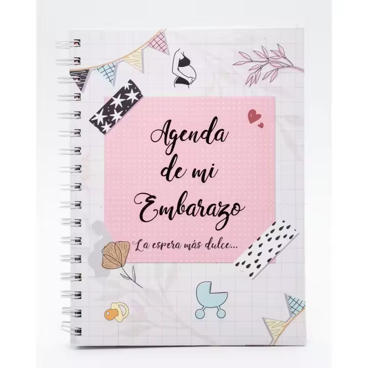 Agenda de embarazo: Diario completo y personalizable para cada etapa del embarazo  Perfecto para la futura madre  Encuadernación en espiral, 96 páginas con ilustraciones originales, ARGUVAL - 1