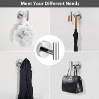 2Pcs Ganchos De Toalla Pulidos Para Baño Y Cocina Acero Inoxidable Soporte De Pared Con Tornillos Para Ropa Y Delantales Accesorios De Baño Y Cocina - details 8