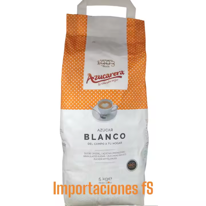 AZUCAR BLANCO - 5 KG. - AZUCARERA - APTO PARA VEGANOS - LA REMOLACHA BLANCA, LA AUTENTICA FACTORIA DEL AZUCAR. - 1
