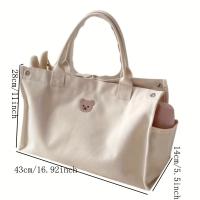 Versatile Canvas Parent Bag - Spacious Diaper & Youngsters Essentials Organizer with Multiple Carry Options, Perfect for Moms on the Go Gl - details 3