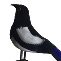 Adorno De Jardín De Imitación De Pájaro Magpie Para Fotografía De Propiedad Arte De Yard Landscape Micro Escenario Animal De Jardín - details 4