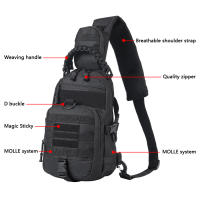 Bolsa De Pecho Multifuncional De Tela Oxford Para Deportes Al Aire Libre Y Caza Bolsa Cruzada De Hombro Para Hombres - details 1