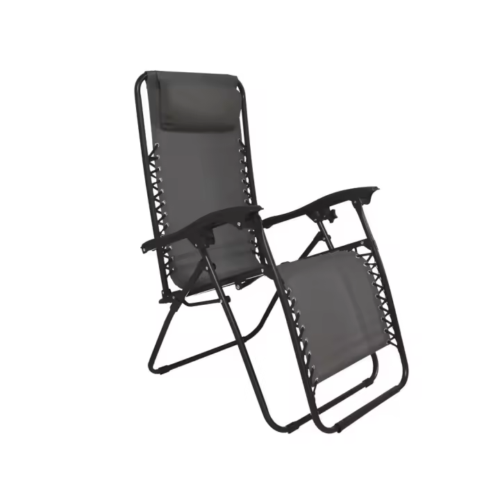 Gerimport Tumbona reclinable 177 x 65 x 113 cm gris - 1