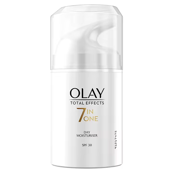 Olay Total Effects 7en1 Hidratante Multibeneficios Anti-Edad De Día Con SPF 30, Con Niacinamida, Vitamina C, E Y Pro-Vitamina B5, Combate Los 7 Signos De La Edad, Nutre Y Protege Tu Piel, 50 ml - 1