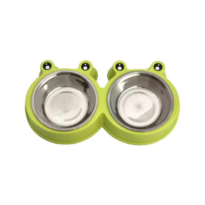 UNUSUAL- Comedero Perro Gato y Mascotas, Bebedero Perro Gatos, Doble Plato Extraíble de Acero Inoxidable, Tres colores, Comida Cuencos para Gatos, Comedero para Perros Gato Mascotas, Cuencos Dobles para Gatos, Comedero para Gatos DZL - 1