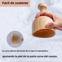 FITPERT Copa De Terapia De Madera Para Modelado Corporal Y Reducción De Celulitis Herramienta De Masaje Para Drenaje Lírico - details 3