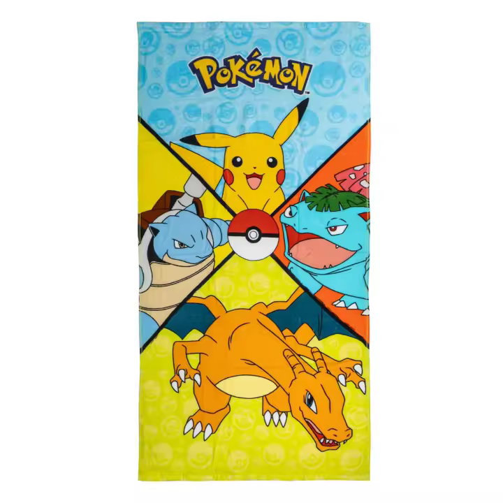 Toalla Pokemon Premium - 100% Algodón - Estampado de Pokémon - 1