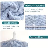 2pcs Gorro De Pelo Seco De Velours Tortuga Dorada Microfibra Absorbente Y Cómoda Toalla De Cabello Suave Para Baño Y Cabello Rizado - details 4