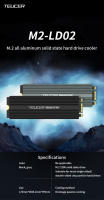 TEUCER M.2 SSD2280 Radiador De Enfriamiento Para Disco Duro De Estado Sólido Para PC De Escritorio NVME PS5 HeatSink - details 0