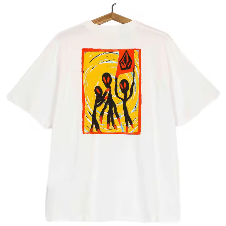 Camiseta de Manga Corta VOLCOM Gonyvaders para hombre en color blanco - 1