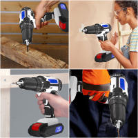 1400RPM Taladro avellanador inalámbrico de 21 V, destornillador eléctrico inalámbrico de 45 Nm con batería de 1500 mAh, 2 velocidades, accesorios 29CS - details 2