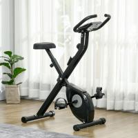 HOMCOM Bicicleta Estática Plegable con 8 Niveles de Resistencia Magnética Bicicleta de Ejercicio Fitness con Pantalla LCD y Asiento Regulable para Casa Oficina 43x85x109 cm Negro - details 1