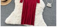 Vestido Largo Elegante De Otoño Invierno Para Mujer Con Cuello Haltera Y Cintura Ajustada Vestido Bodycon Coreano Para Oficina Vestidos De Suéter - details 26