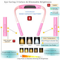 Lámpara de lectura con protección ocular, lámpara colgante para el cuello, lámpara para correr, lámpara de lectura para dormitorio universitario, luz LED de noche, lámpara de escritorio para estudio y libros - details 1
