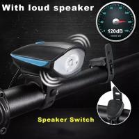 Lámpara De Bicicleta Con Bocina Recargable Por USB Luz Frontal Para Ciclismo Y Scooter Electrónico ABS Impermeable IPX6 Con Función De Sensor Inteligente - details 5