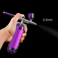 Kit De Pistoleta Aire Airebrush Para Uñas Con Compresor Portátil Pintura De Uñas Y Artesanías Herramienta De Belleza Multifuncional Recargable Metal - details 2