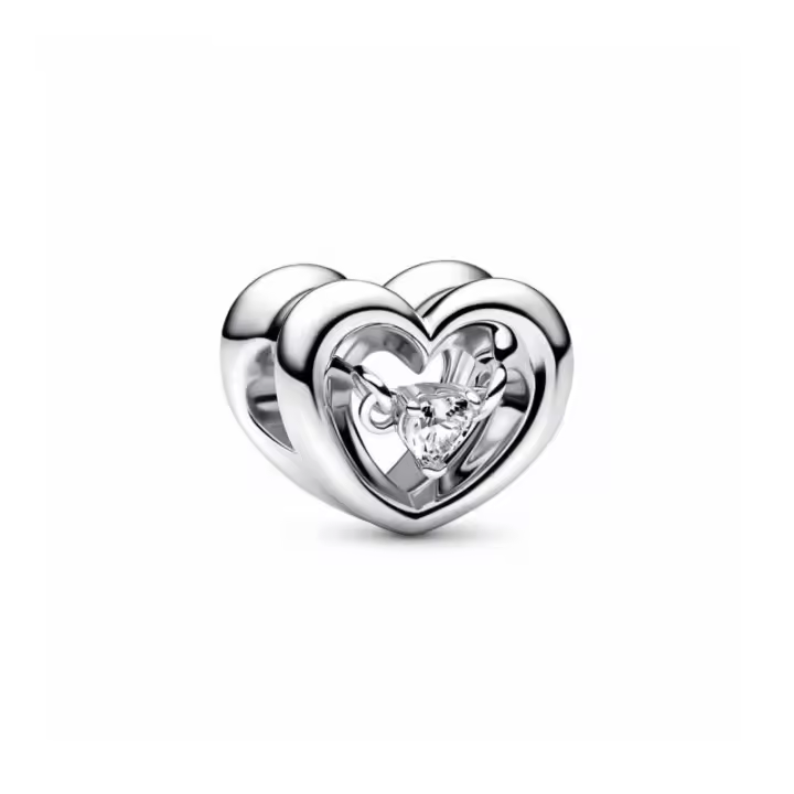 Charm Corazón Radiante y Gema Flotante Pandora - 792493C01 - 1