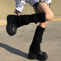 Calentadores De Pierna Para Mujer Estilo Lolita Socks JK College Largas De Invierno Algodón Acrílico Cuff Botas Rodilleras - details 4