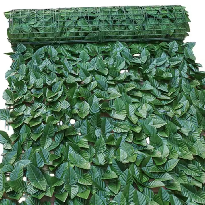 Panel De Privacidad Artificial De Hojas Verdes Para Jardín Falso Césped Y Valla De Rattan Decoración Para Jardín Y Césped - 1