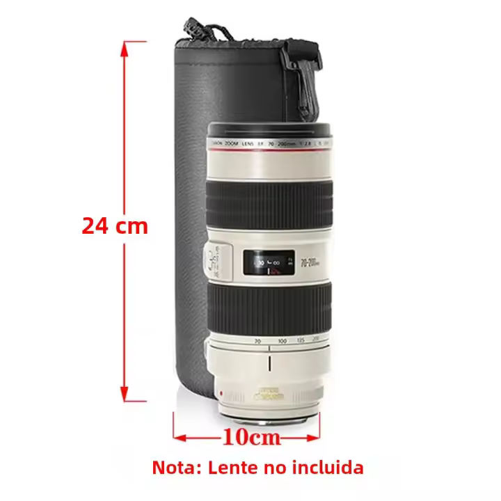 Bolsa De Lente De Cámara Impermeable Con Cordón Tamaño S M L XL Para Canon Sony Nikon Accesorios De Cámara Con Gancho - 1