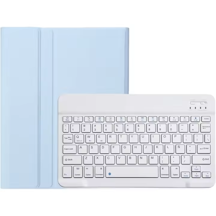 FGNS Funda con Teclado para Samsung Galaxy Tab A9+ 11'', Teclado Español Ñ Bluetooth Inalámbrico Desmontable con Funda y Portalápices para Samsung Galaxy Tab A9Plus 11 Pulgadas 2023(SM-X210/X216/X218), - 1