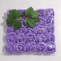 25pcs/Lote Rosa Artificial De PE De Alta Calidad Con Tallo Para Decoración De Boda Fiesta Cumpleaños Scrapbook Supplies - details 10