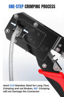 Herramienta De Crimpado RJ45 AMPCOM Para Cable Ethernet LAN Cortador Y Pelacables Herramienta De Conector Modulado 8P RJ45 6P RJ12 RJ11 - details 6