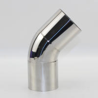 Accesorio De Coche Tubo De Escape Automóvil Convertido En Brazo De Acero Inoxidable Ángulo De 45 Grados Para Reducir El Diámetro - details 0