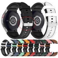 Correa De Reloj Samsung Galaxy Watch 7 6 5 4 pro Classic 47 43mm 46mm 40mm 44mm De Silicona Y Cuero Reemplazo De Pulsera Unisex - details 3