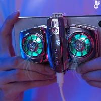 Enfriador De Teléfono Móvil Dual RGB With Ventilador De Enfriamiento Radiador De Calor Para Xiaomi iPhone Juego De Enfriamiento Para Pubg Gendshin Impact - details 3