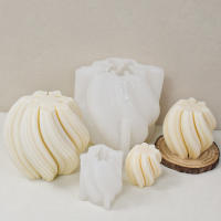 Molde De Silicona Para Velas De Arquitectura Geométrica Ondulada Y Torcida 1pc Molde De Cera Moderno Para Decoración De Ambiente - details 1