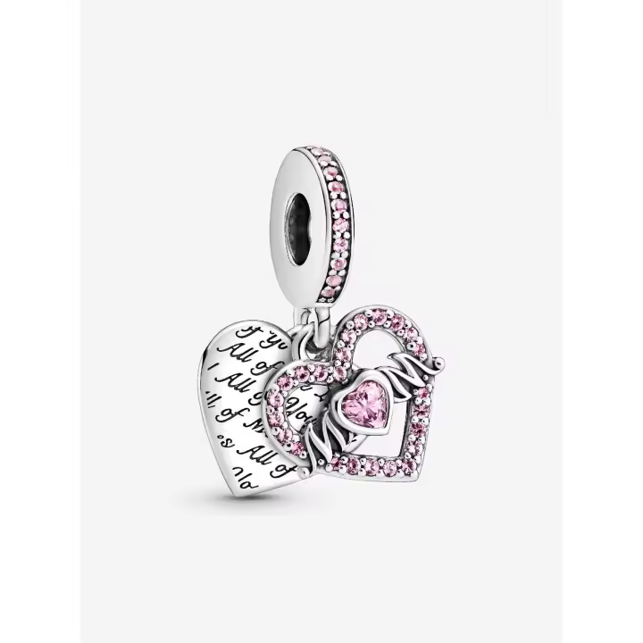 Pandora - Charm Colgante Corazón y Mamá - Plata de Lei - 1