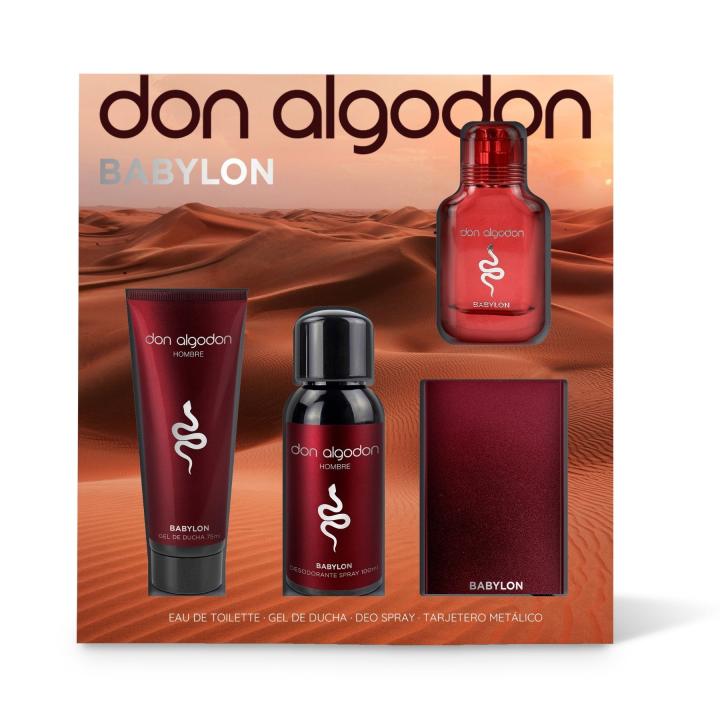 Set regalo para hombre Babylon (colonia 30ml + shower gel + deo + tarjetero)-25781230-Don Algodon — oferta en Miravia