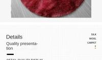 Carpetas Suaves De Peluche Redondas Para Sala De Estar Decoración De Hogar Dormitorio Y Habitación De Niños Alfombra Gruesa Pile Blanca - details 16
