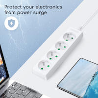 Aigostar  Regleta de 4 enchufes 16A 2P+T con cable de 1,5/3/5 metros y. Color blanco - details 5