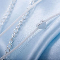 Pulsera De Tela De Ancleta Para Mujer En Color Plata Bohemia Con Forma De Corazón Moda Para Playa Joyería De Pieza Única - details 4