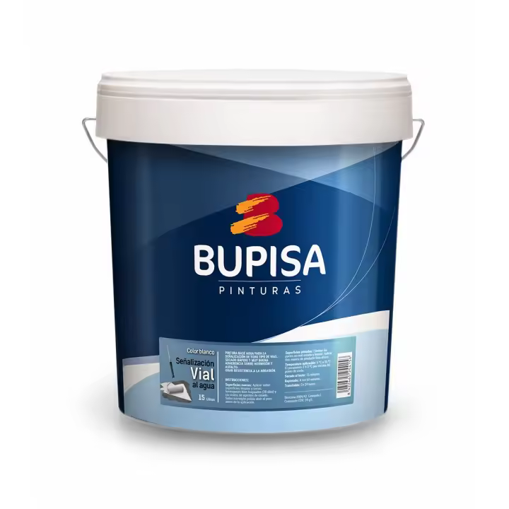Bupisa Pintura Señalizacion Vial Agua  Blanca 4L - 1