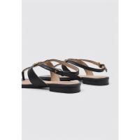 Ralph Lauren EVERLEY Sandalias Planas Mujer Negro - details 2