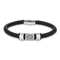 Pulsera Vikinga Vintage Con Runas Para Hombres Y Mujeres Hecha a Mano En Cuero Con 24 Runas Nórdicas Pulsera Escandinava De Amuleto Para Parejas Regalos - details 15