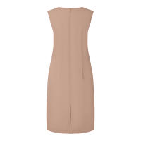 Vestido Elegante Sin Mangas De Mujer ZANZEA De Moda Coreana Casual Con Cuello Redondo Draped Vestidos De Oficina Largo Hasta La Rodilla Para Mujer - details 14