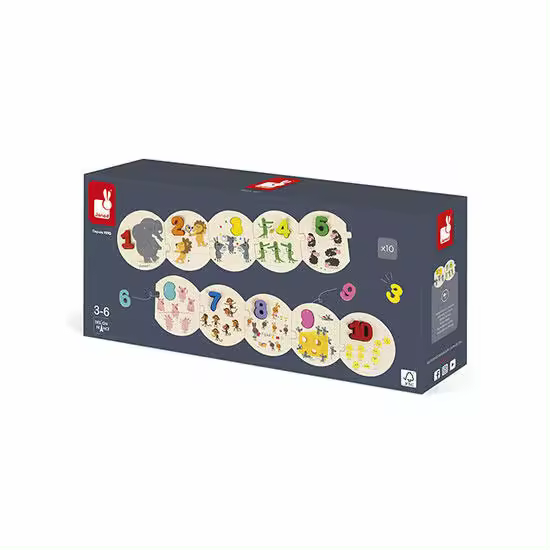 Puzzle para aprender a contar - 10 pzs. - 1