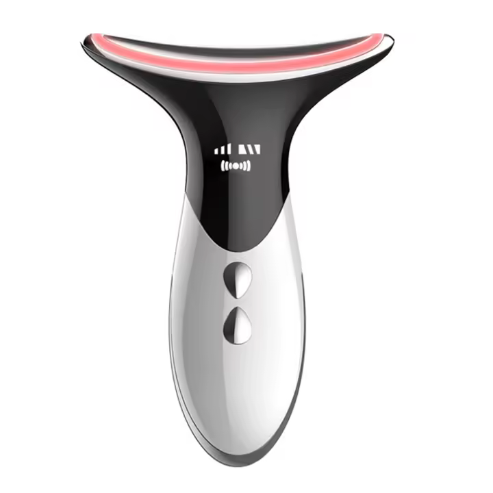 Herramienta de eliminación de arrugas reafirmante de la cara del cuello, modos de masajeador de vibración reductor de papada para eliminar la apariencia de arrugas y apretar la piel - 1