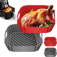 Alfombra De Silicona Para Air Fryer Recipiente Reutilizable Protector De Moldes De Hornear Accesorios De Cocina Gadgets De Cocina - details 0