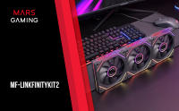 Mars Gaming MF-LINKFINITYKIT2, Kit 3x Ventiladores Modulares PWM 120mm, Iluminación ARGB Infinity Mirror, Sistema Modular LINKFINITY y Conexión Magnética, Configuración Flexible 2+1 Sin Cables, Pack Ventiladores PC Negros o Blancos - details 0