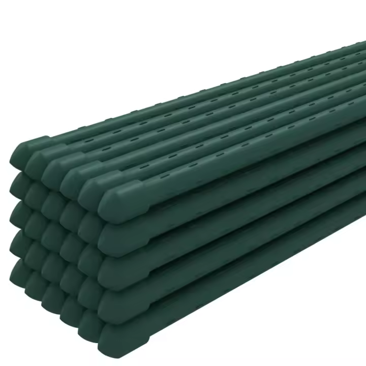 vidaXL Tutores para plantas de jardín (30 unidades) acero verde Dimensiones 60 cm,  90 cm,  115 cm y mas - 1