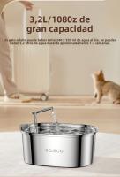 ROJECO Fuente De Agua Para Gatos Y Perros En Acero Inoxidable 3.2L Dispensador Automático De Agua Para Mascotas Accesorios Para Animales - details 8