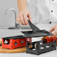 Juego De Grill Raclette No Adherente Con Pataki Y Mano Plegable De Acero Inoxidable Meltable Para Queso Herramientas De Cocina - details 5