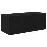 Gabinete de TV vidaXL con luces LED Negro Roble 80x35x31 cm - details 3