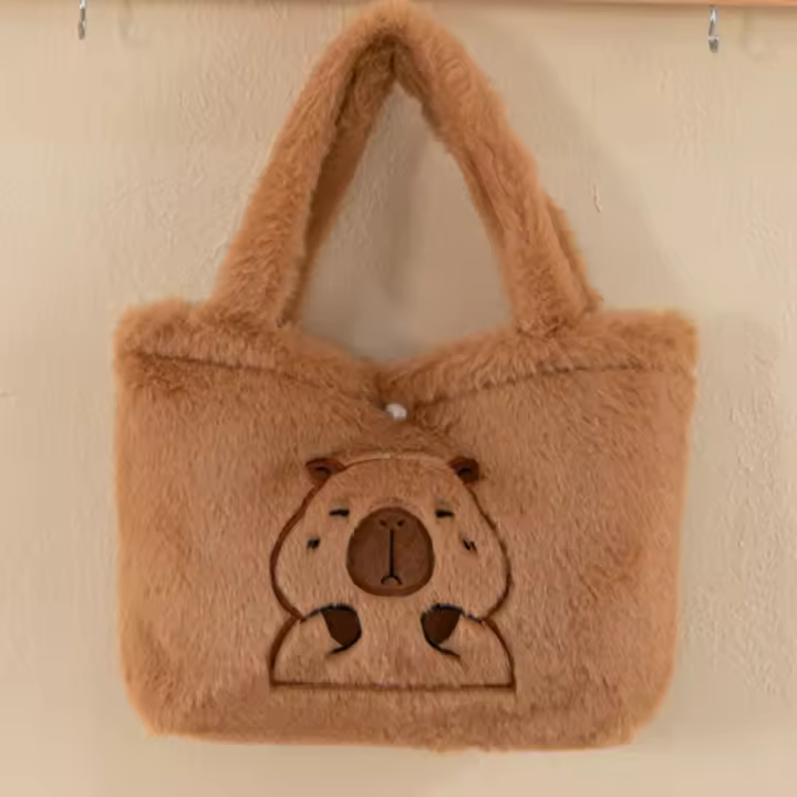 Mochila De Peluche Capybara Kawaii Moda Muñeco De Peluche Bolsa De Hombro Para Niños Bolsa Miniatura Regalo Para Novia - 1
