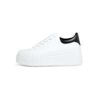 Zapatillas Blancas casual con Plataforma de 5cm - Deportivas Sneakers - Cordones Planos Anchos - Estilo Simple Casual - 7931- - details 4